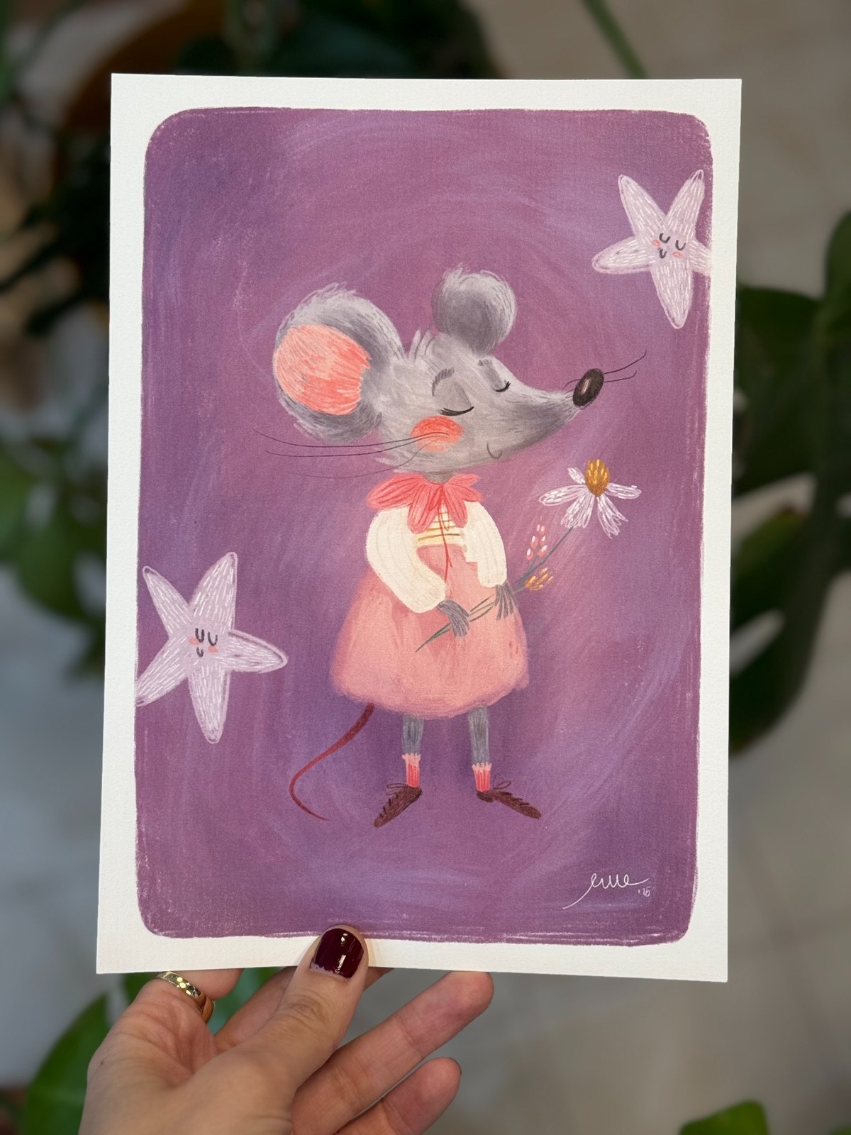 Lámina ilustrada de un niño con algodón de azúcar